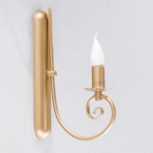 Kinkiet złoty świecznikowy  pojedynczy KLIWIA 3575
