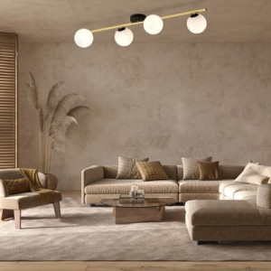 Lampa niska i szeroka z kulkami  LENDI 51248/4