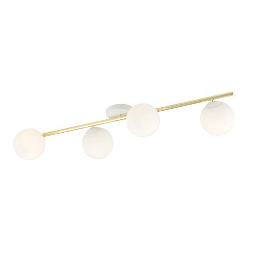 Szeroka i niska lampa do pokoju z kulkami.