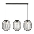 Lampa potrójna duża z kloszami z drutu.
