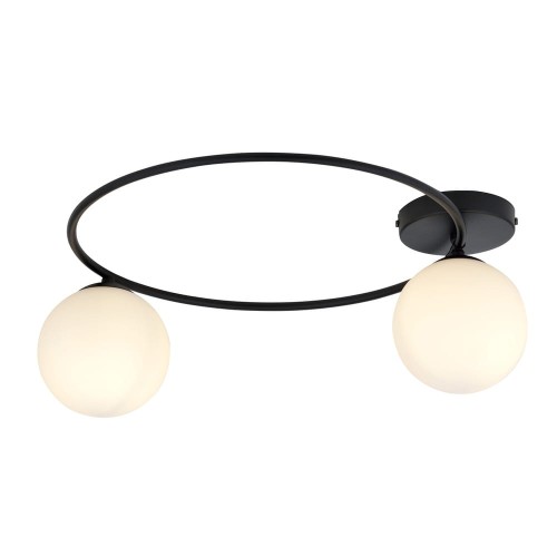 Lampa na sufit z 2 kulkami białymi - plafon.
