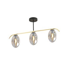 Lampa przysufitowa z kloszami grafitowymi NESFIN  51280/3