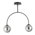 Żyrandol do pokoju z 2 kulkami grafitowymi.