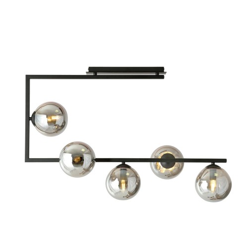 Designerska lampa na sufit z kulkami grafitowymi.