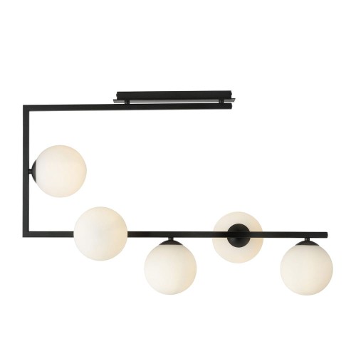 Lampa designerska na sufit do salonu i pokoju z kloszami kulkami.