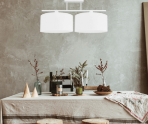 Lampa biała nowoczesa z abażurami  URIC  3059