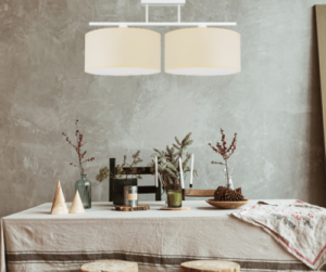 Lampa nowoczesna z abażurami  ecru KORNA  3055