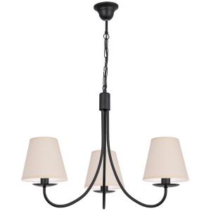 Żyrandol klasyczny z abażurami ecru KAMA 0001/AB02