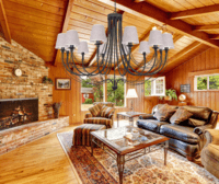 Żyrandol duży w stylu góralskim  JOVESA  2071/S005