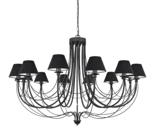 Lampa klasyczna duża z czarnymi abażurami JOVESA  2071/S114 