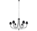 Lampa czarna duża do wysokich salonów i domów.