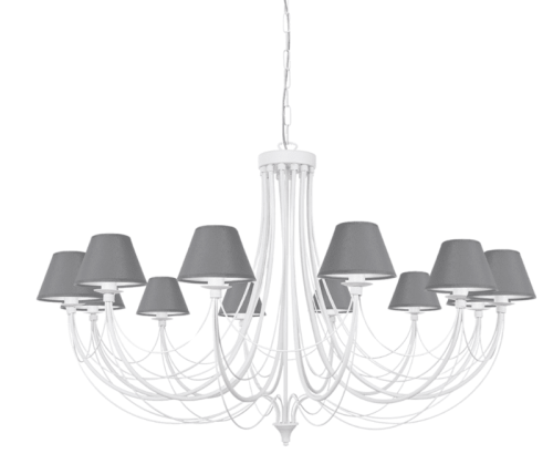 Duży żyrandol w stylu shabby  chic do wysokich salonów i kawiarni.