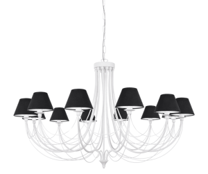 Lampa duża biała z czarnymi abażurkami JOVESA  2095/S114
