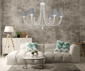 Żyrandol  duży w stylu shabby chic  JOVESA  2096/S008