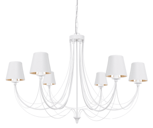 Elegancki biało-złoty żyrandol do salonu  JOVESA  2096/S016