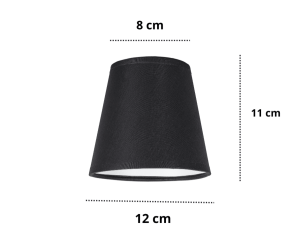 Abażur czarny mały stożkowy 8S/14/E-14/S  
