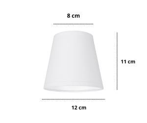 Abażur biały mały stożkowy 8S/01/E-14/S  