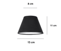 Czarny stożek - abażur do żyrandola.