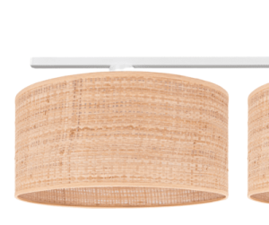 Lampa do salonu z 3 abażurami z rattanu  WERIKA  2998/20/B