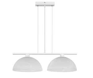 Lampa biała dwa szklane klosze WESTYN 3032/M1/B