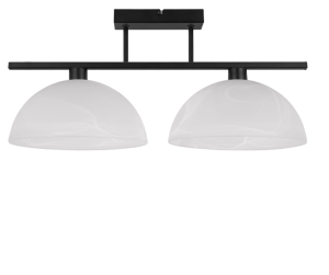 Lampa na sufit z 2 dużymi kloszami szklanymi  WESTYN 3033/M1/C