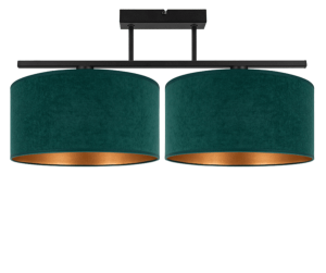 Lampa sufit - welur butelkowa zieleń i złoto  WERIKA  2999/17/C 