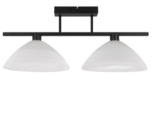 Lampa pod sufit z 2  kloszami szklanymi  WESTYN 3033/M2/C 