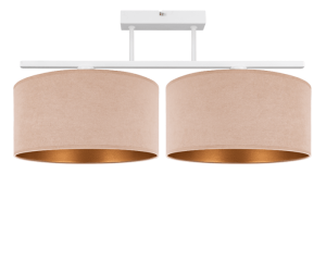 Lampa na sufit do sypialni abażury welur   WERIKA  2999/24/B