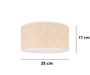 Abażur  do lampy kremowy w paseczki  7W/22/E-27/K  