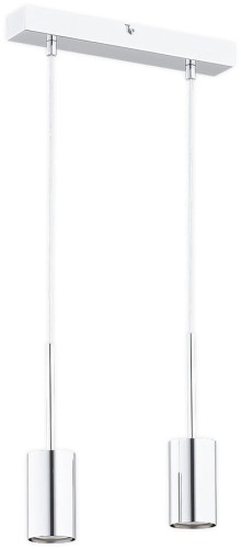 Lampa wisząca ledowa w kolorze chrom. Podwójna.