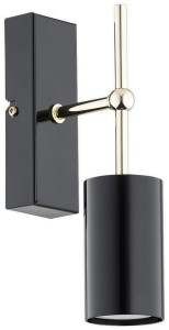 Kinkiet  nowoczesny czarno-złoty RIGA L03140 CZ