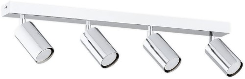 Lampa spot na 4 reflektorki w kolorze chrom.