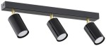 Lampa sufitowa czarna trzy reflektorki DINO L03153 CZ