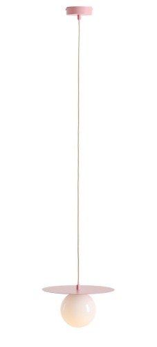 Lampa pojedyncza do pokoju dziecięcego w kolorze różowym.
