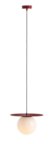 Lampa wisząca młodzieżowa w kolorze czerwonego wina.