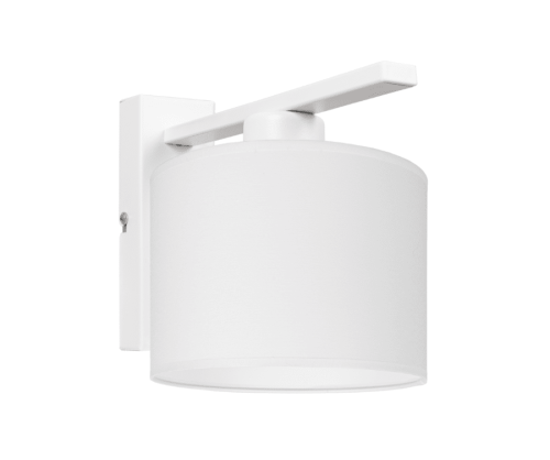 Kinkiet na ścianę w kolorze białym.