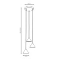 Lampa led wisząca złota.