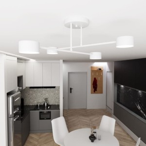 Biały żyrandol na sufit led  HASO 51356/4