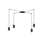 Lampa sufitowa pająk czarna - led   KERI 5524/4 