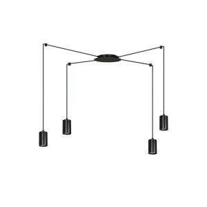 Lampa sufitowa pająk czarna - led   KERI 5524/4 