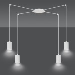 Lampa pająk biała 4 ledy  KERI 5525/4 