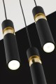 Tuby czarno złote na 3 żarówki ledowe.