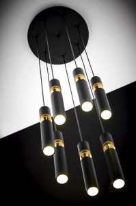 Lampa nowoczesna w stylu glamour czarno-złota TALAS R220015