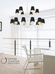 Żyrandol duży biały do wysokiego salonu SANTA 397/S/A/S015 