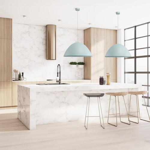 Lampa pojedyncza duża o średnicy 50 cm w kolorze modnym i designerskim mięta.