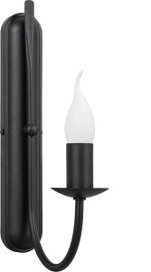 Kinkiet czarny pojedynczy  świecznikowy  AGARON  2099/CZ
