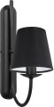 Kinkiet pojedynczy czarny z czarnym abażurem w stylu retro i klasycznym.