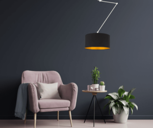 Lampa  sufitowa czarno - złota pojedyncza MARIKA 1882/B/15 