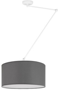 Lampa sufitowa pojedyncza szary abażur  MARIKA 1882/B/08