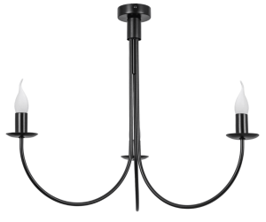 Żyrandol czarny klasyczny  świecznik  RAMZO 0005